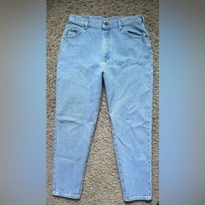 Vintage Made In USA Riders Blue High Rise Tapered Women’s Jeans. Size 16 Petite.